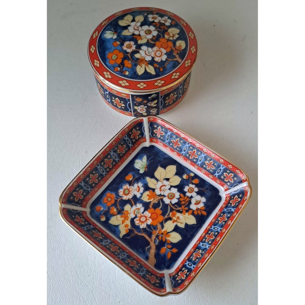 Vintage Chinese Porcelain Trinket Box Set